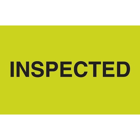 Decker Tape Products Label, DL3213, INSPECTED, 1-3/8" X 2" DL3213